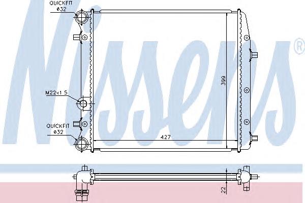 65269A Nissens radiador refrigeración del motor