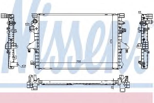 Radiador de água Nissens 65285