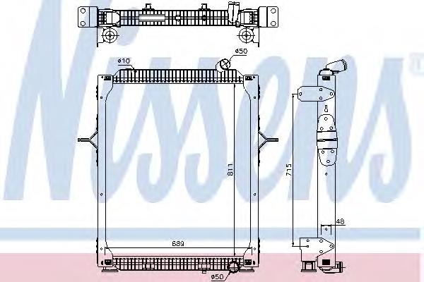 Radiador refrigeración del motor 67206 Nissens