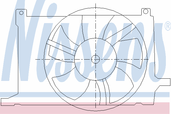 Difusor de radiador, ventilador de refrigeración, condensador del aire acondicionado, completo con motor y rodete 85005 Nissens