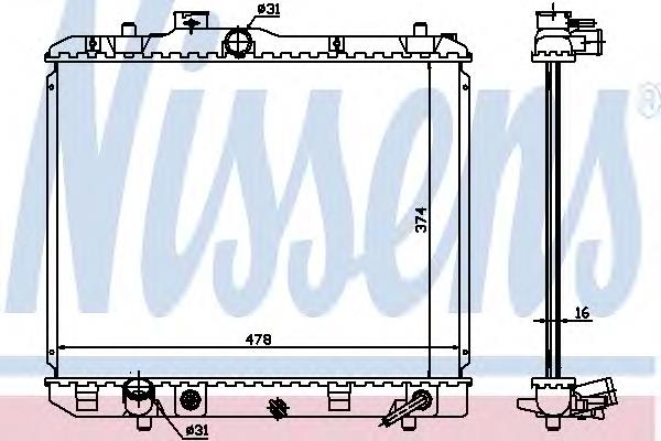 630706 Nissens Refrigeración del motor