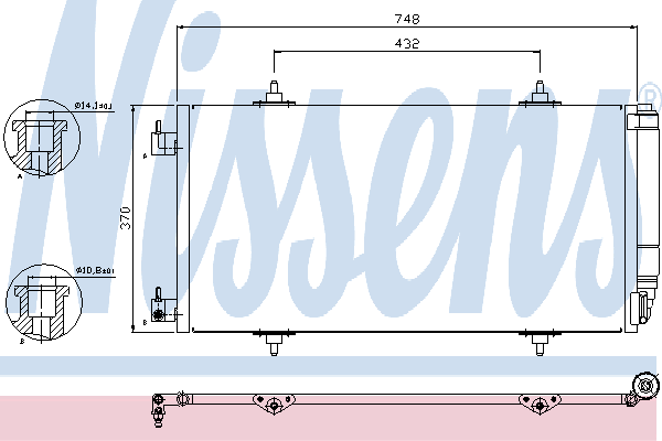 94629 Nissens condensador aire acondicionado