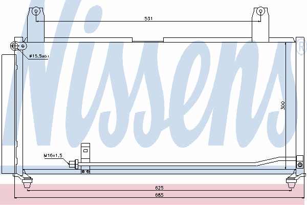 Condensador aire acondicionado 940080 Nissens