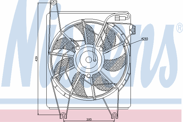 Difusor de radiador, aire acondicionado, completo con motor y rodete 85623 Nissens