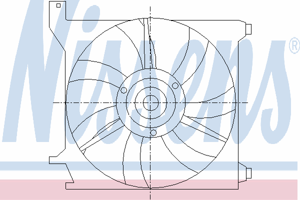 85588 Nissens difusor de radiador, ventilador de refrigeración, condensador del aire acondicionado, completo con motor y rodete