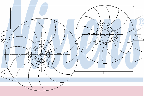 EV871200 Jdeus difusor de radiador, ventilador de refrigeración, condensador del aire acondicionado, completo con motor y rodete