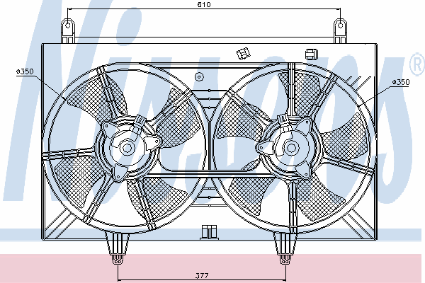 Ventilador (rodete +motor) refrigeración del motor con electromotor completo 85615 Nissens