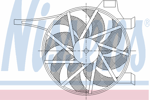 85596 Nissens ventilador (rodete +motor refrigeración del motor con electromotor completo)