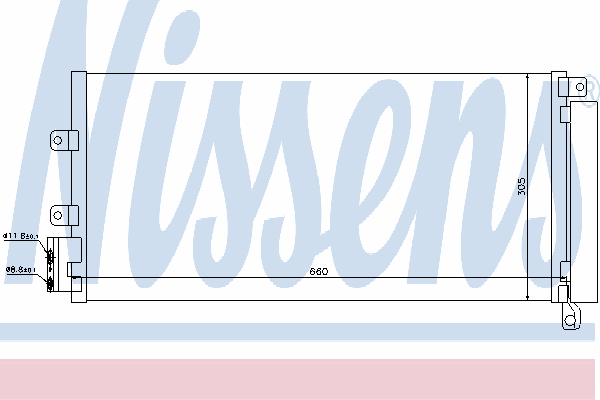 Condensador aire acondicionado 940023 Nissens