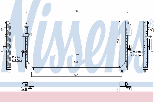 Condensador aire acondicionado 94187 Nissens