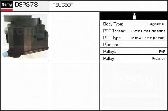 DSP378 Delco Remy bomba hidráulica de dirección