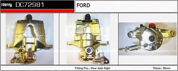 DC72981 Delco Remy pinza de freno trasero derecho