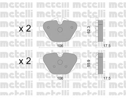 22-0920-0 Metelli pastillas de freno traseras