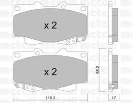 22-0129-1 Metelli pastillas de freno delanteras