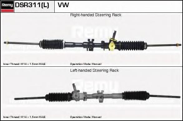 DSR311L Delco Remy cremallera de dirección