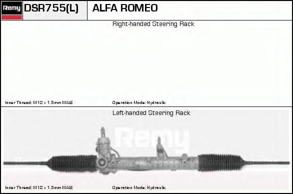 DSR755L Delco Remy cremallera de dirección