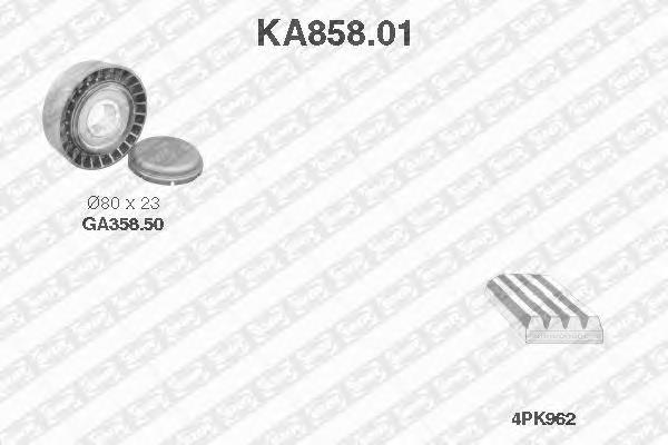 KA85801 SNR polea inversión / guía, correa poli v