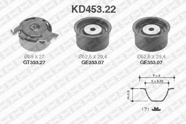KD45322 SNR kit de correa de distribución