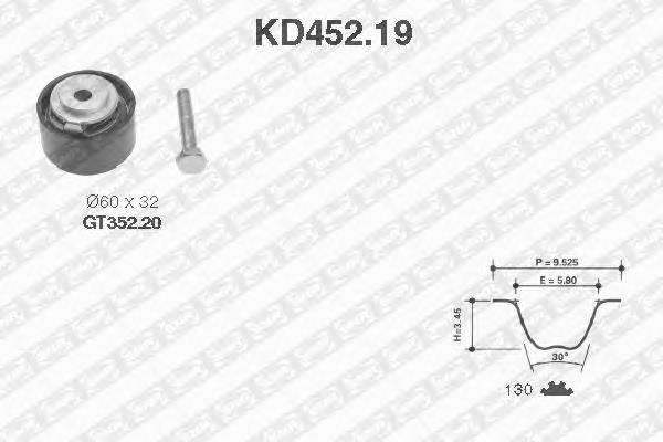 KD452.19 SNR kit de correa de distribución
