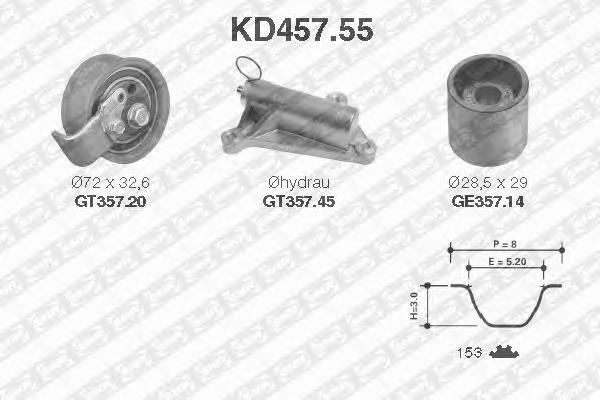 KD457.55 SNR kit de correa de distribución