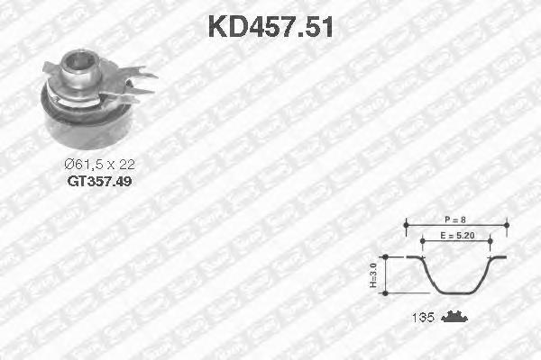 Juego de correas dentadas SNR KD45751 precio, desde 104,75 EUR