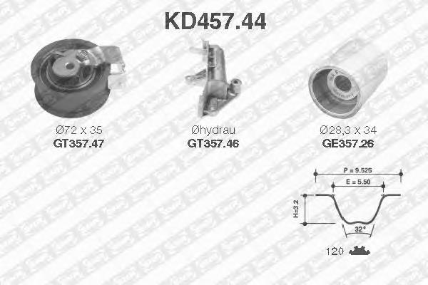 KD457.44 SNR kit correa de distribución