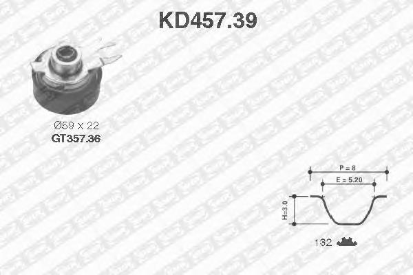KD45739 SNR kit de correa de distribución