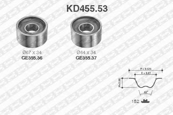 KD45553 SNR kit de correa de distribución