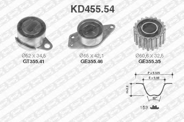 Kit correa de distribución KD45554 SNR