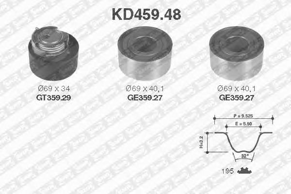 KD459.48 SNR rodillo, cadena de distribución