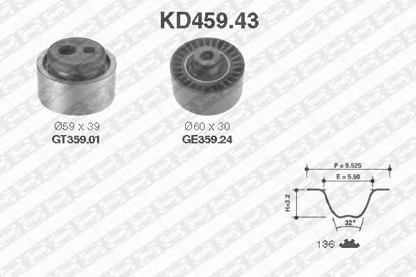 Kit correa de distribución KD45943 SNR