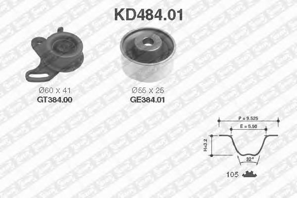 Kit correa de distribución KD48401 SNR