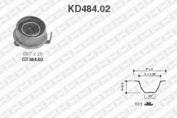 KD484.02 SNR kit de correa de distribución
