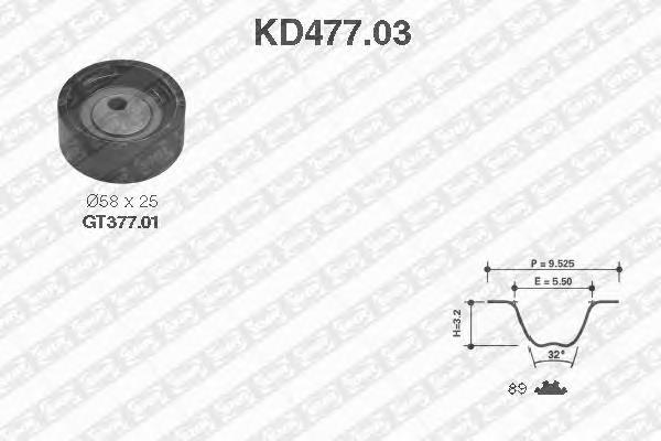 Kit correa de distribución KD47703 SNR