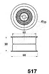 BE517 Japan Parts rodillo intermedio de correa dentada