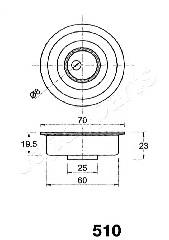 BE510 Japan Parts tensor de la polea de la correa dentada, eje de balanceo