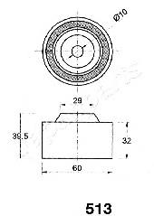 BE513 Japan Parts rodillo intermedio de correa dentada