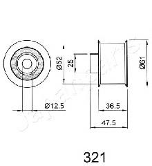 Rodillo intermedio de correa dentada BE321 Japan Parts