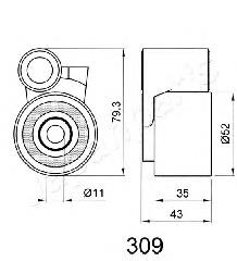 BE309 Japan Parts rodillo, cadena de distribución