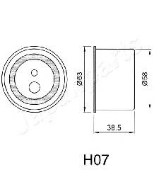 BE-H07 Japan Parts rodillo intermedio de correa dentada