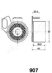 BE907 Japan Parts tensor, correa dentada