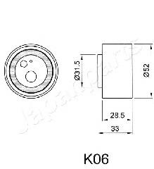 BEK06 Japan Parts rodillo, cadena de distribución