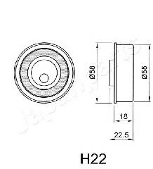 BE-H22 Japan Parts tensor de la polea de la correa dentada, eje de balanceo