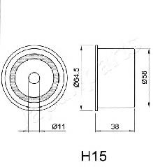 BE-H15 Japan Parts rodillo intermedio de correa dentada