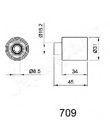 BE709 Japan Parts rodillo intermedio de correa dentada