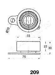 BE209 Japan Parts rodillo, cadena de distribución