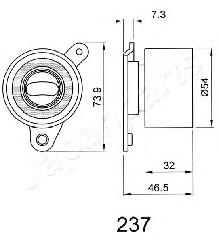 Tensor, correa dentada BE237 Japan Parts