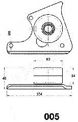 BE005 Japan Parts rodillo intermedio de correa dentada