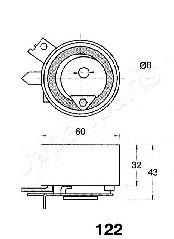 Rodillo tensor cadena Japan Parts BE122