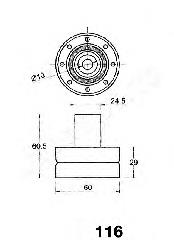 BE116 Japan Parts rodillo intermedio de correa dentada